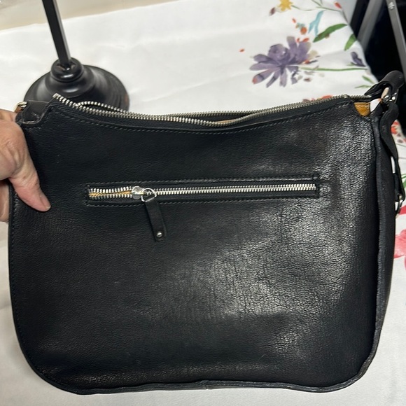 SAS Black and White Shoulder Bag with Zebra Print Leather/ calfskin - Picture 5 of 16